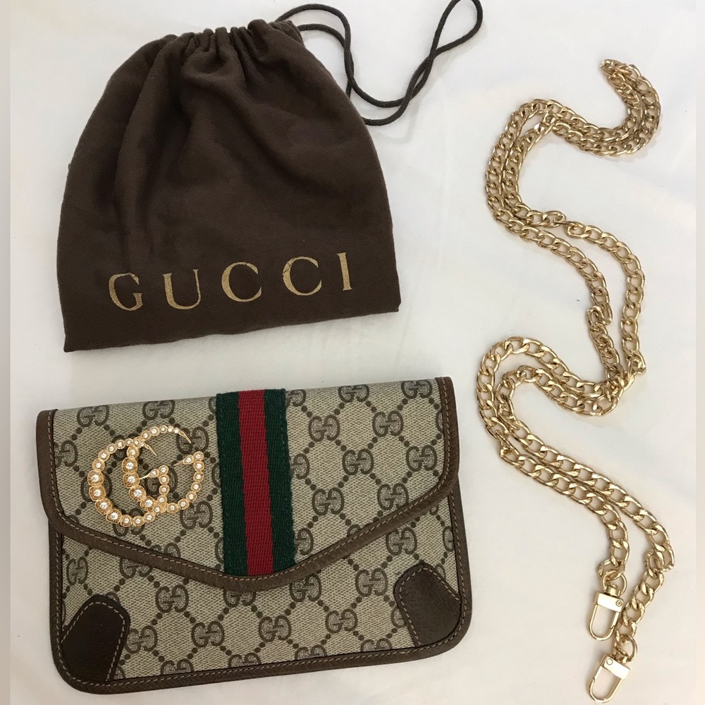 Gucci GG Sherry Line Mini Cluth/WOC/Crossbody (vintage pristine condition)